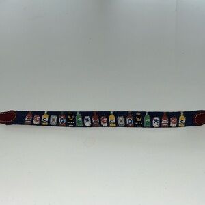 Bourbon sunglass strap- Needlepoint and leather
